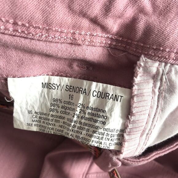 NWT Gloria Vanderbilt Womens Skimmer Capris Pink Sasha 16 All Around Slimming - Picture 5 of 10